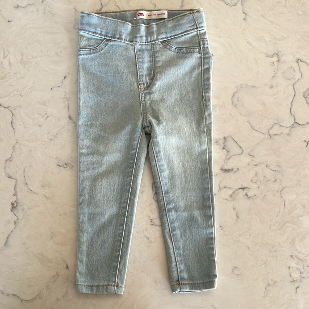 Levi’s Pull On Jeggings Baby Girls - 18M - Light Wash